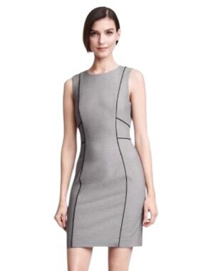 H&M Gray NWOT Dress Sleek Office Dress Minimalist Work Interview Chic size 2